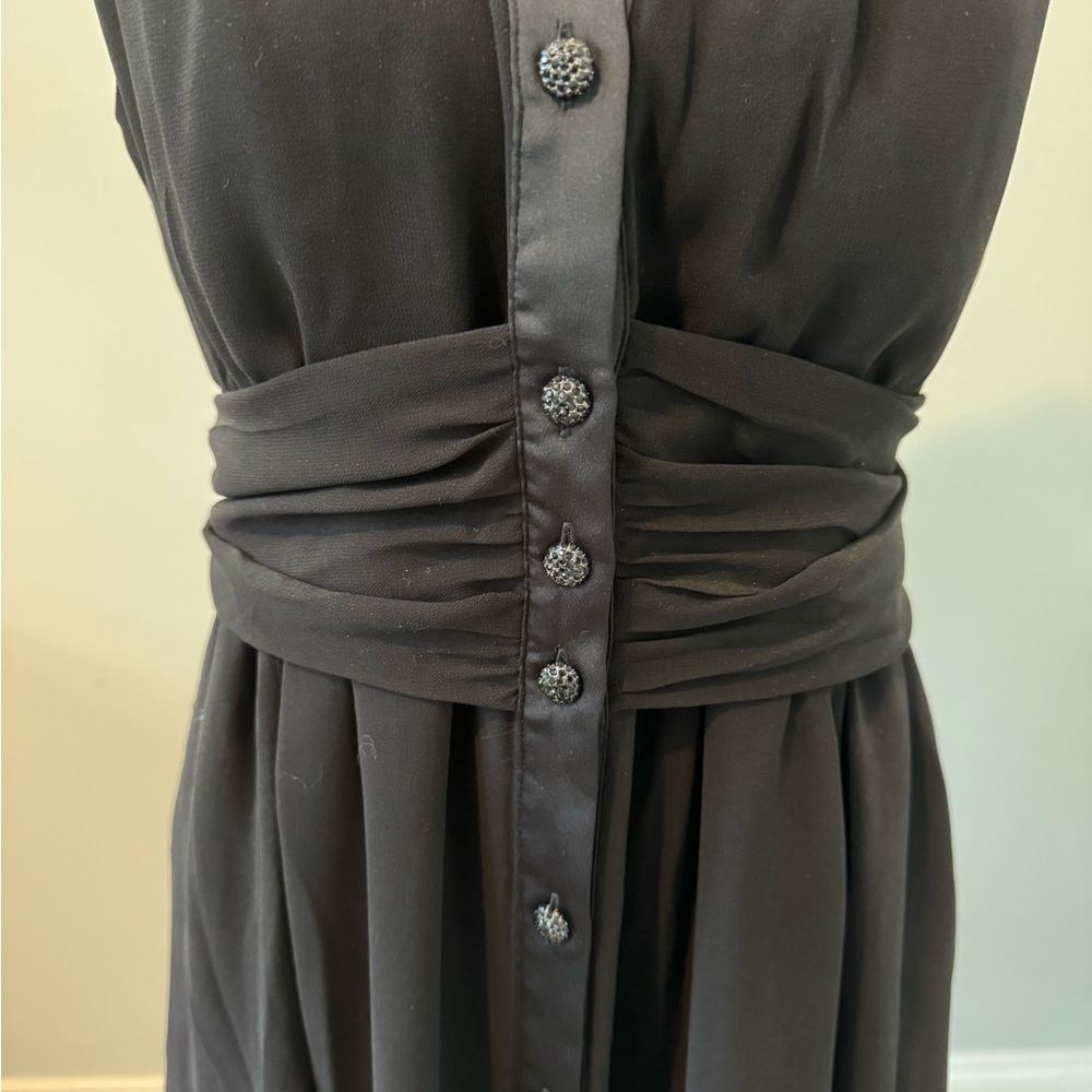 WHBM Black Chiffon Formal Holiday Dress 6P brand new with tags - Picture 3 of 7